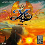 Ys Book I & II - PC Engine CD US Cover